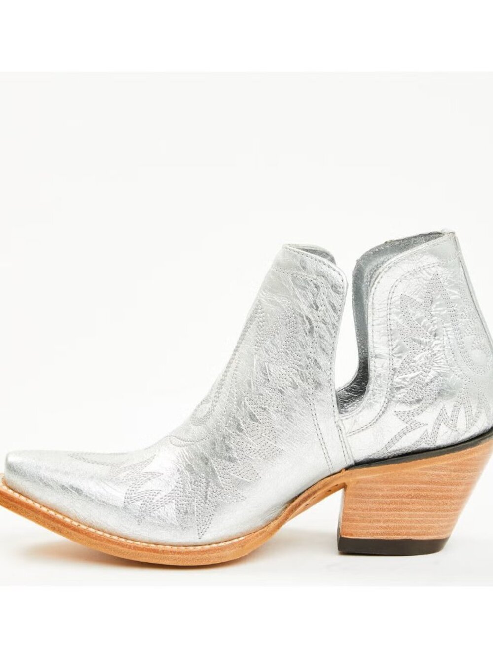 Ariat" Size 9M"  Women's Dixon Western Booties - Snip Toe" Silver" Brand NWT" - Picture 3 of 9
